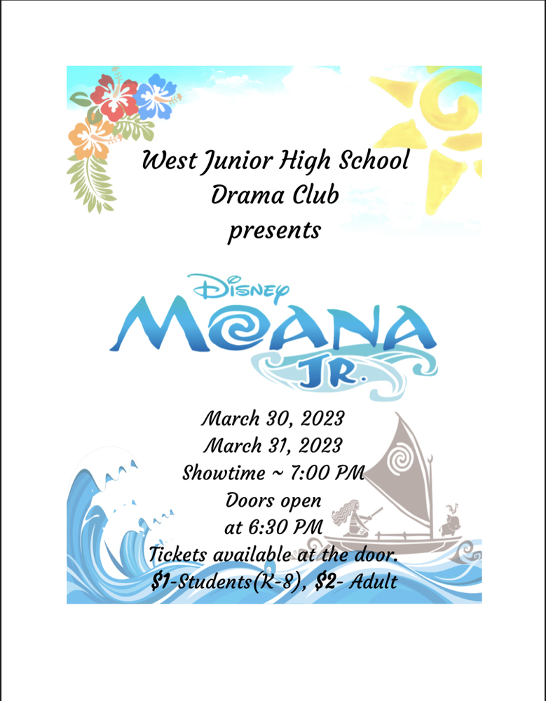 West Jr. High School presents Disney's Moana Jr.